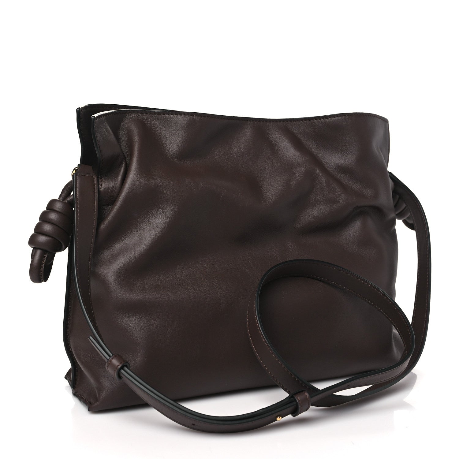 Loewe Nappa Flamenco Knot Clutch Chocolate 3 of 11