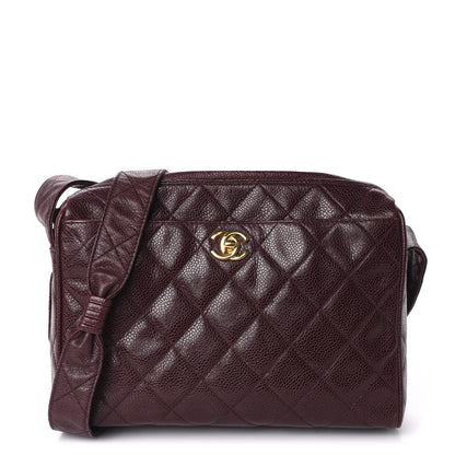 Chanel Caviar Quilted Camera Case Burgundy 1 of 12