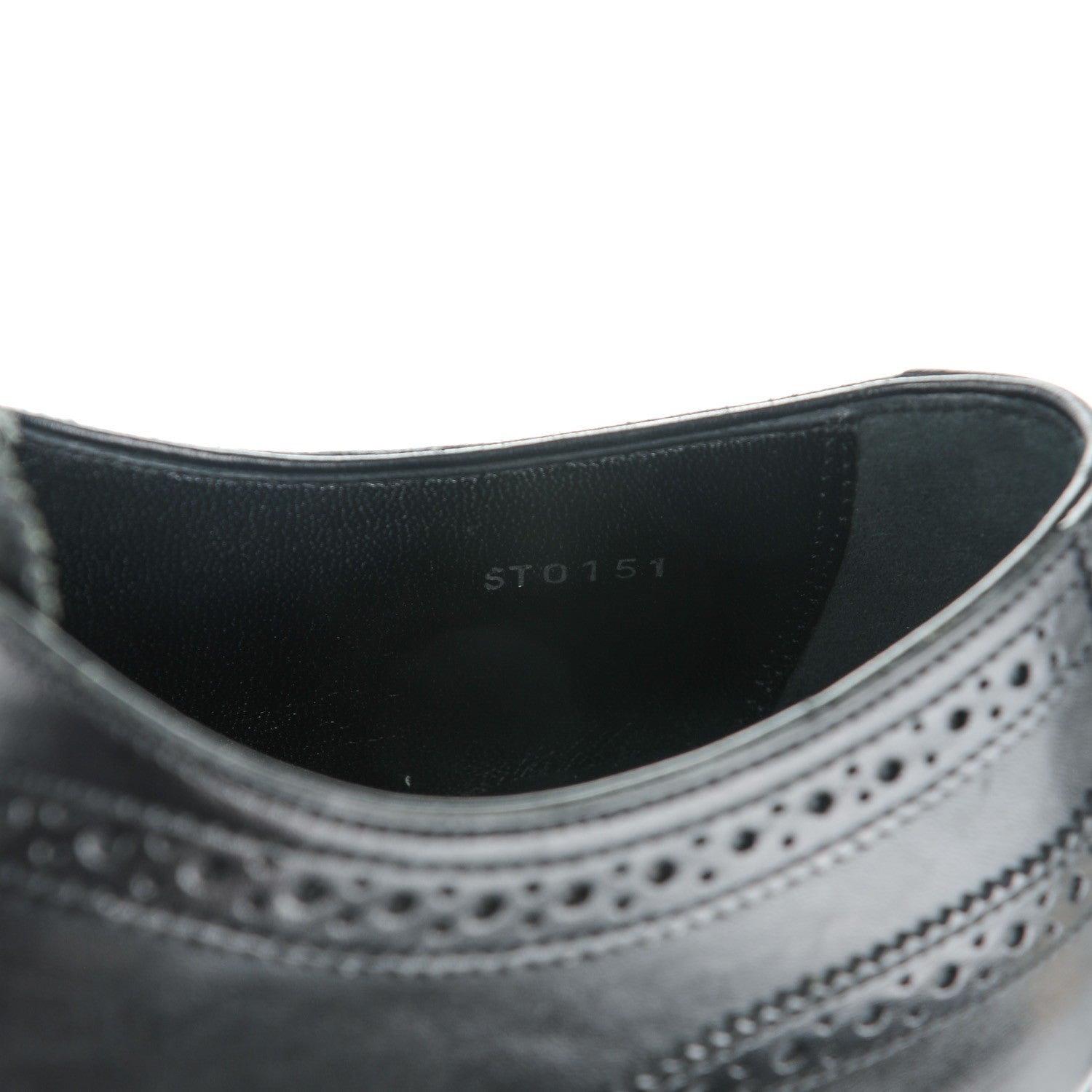 Louis Vuitton Calfskin Mens Wingtip Oxfords 6.5 Black 8 of 9