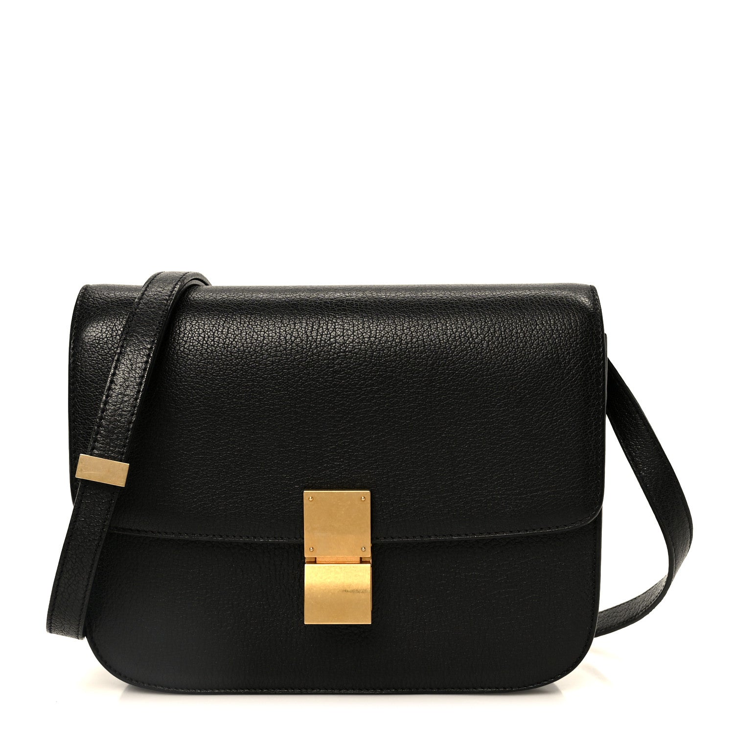 Celine Goatskin Medium Classic Box Flap Bag Black 1 of 10