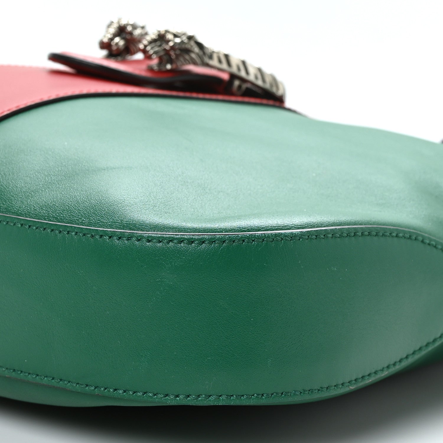Gucci Calfskin Web Stripe Medium Dionysus Hobo Emerald 9 of 10