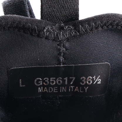 Chanel Velvet Calfskin Mixed Fibers CC Sneakers 36.5 Black 10 of 11