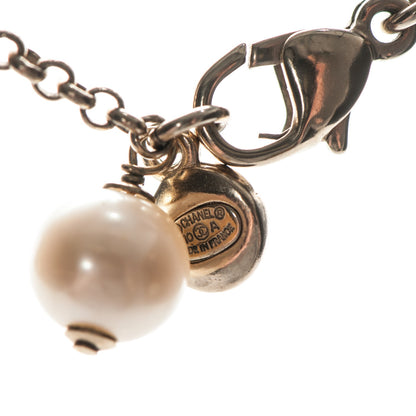 Chanel Pearl Crystal CC Drop Necklace Gold 5 of 5