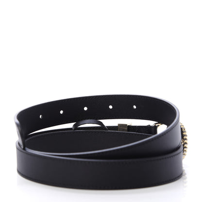 Gucci Moon Calfskin Torchon Double G 25mm Belt 100 40 Black 5 of 6
