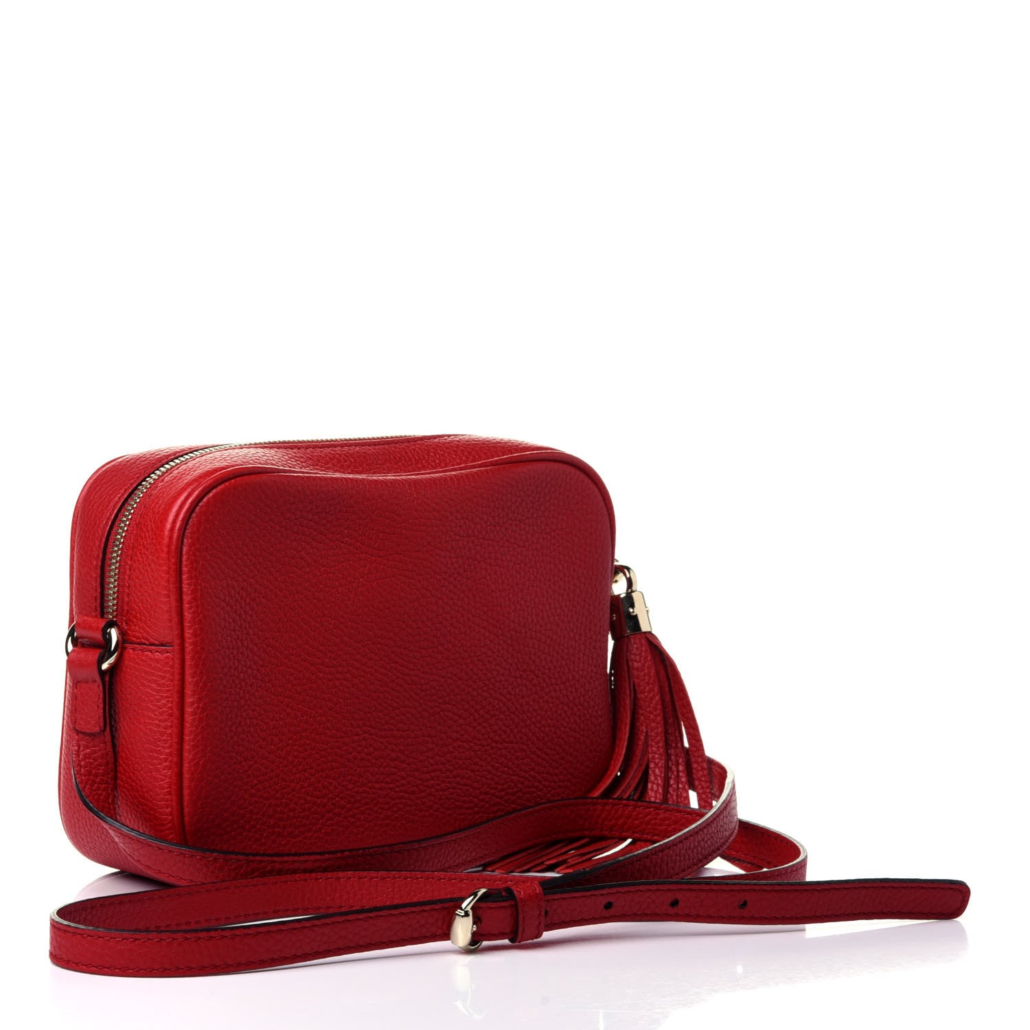 Gucci Pebbled Calfskin Small Soho Disco Bag Tabasco Red 2 of 5