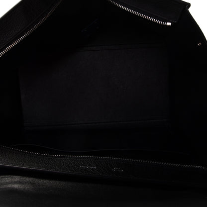 Celine Drummed Calfskin Suede Medium Trapeze Black 5 of 9