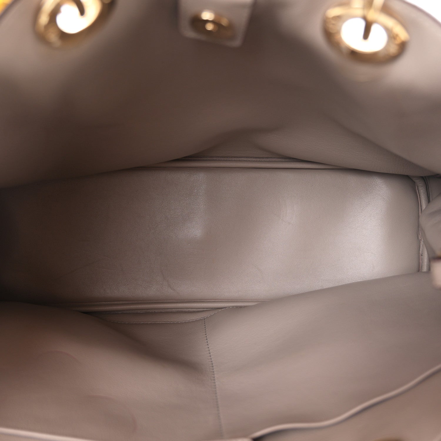 Christian Dior Ostrich Large Diorissimo Tote Yellow Beige 6 of 13