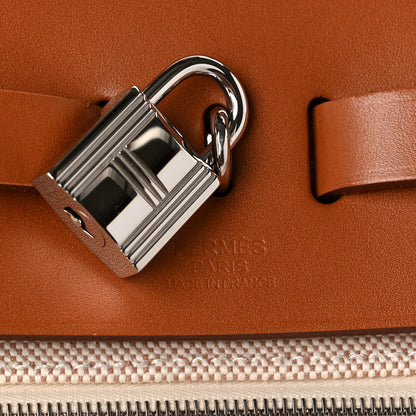 Hermes Vache Hunter Criss Viking Herbag Messenger 39 Ecru Beige Fauve 7 of 12