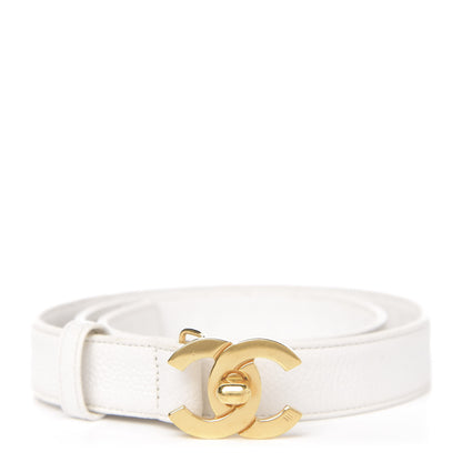 Chanel Caviar CC Belt 75 30 White 1 of 6