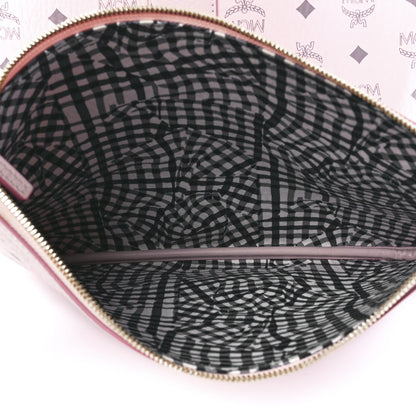 MCM Visetos Medium Liz Reversible Shopper Tote Powder Pink 11 of 22