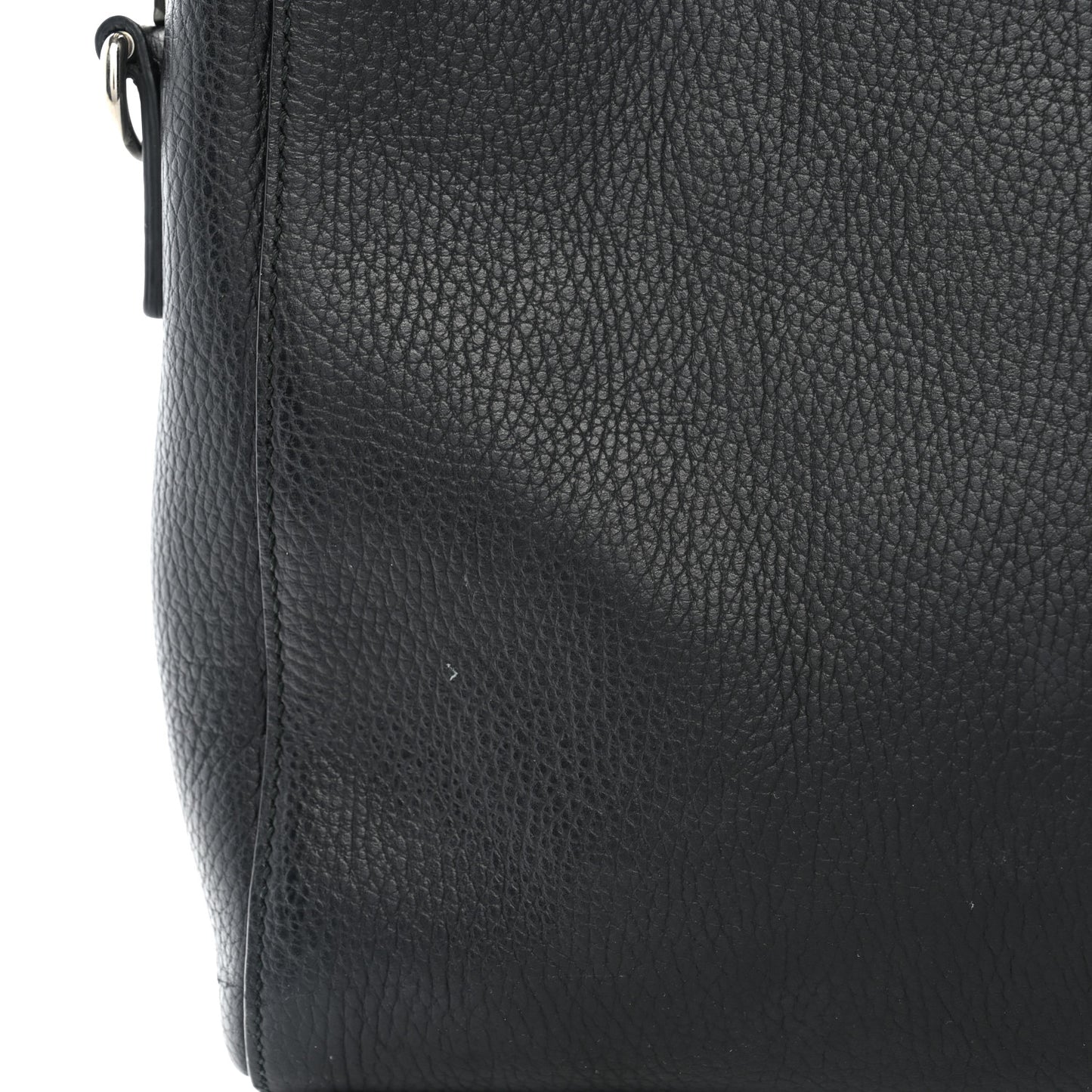 Pebbled Calfskin Briefcase Black