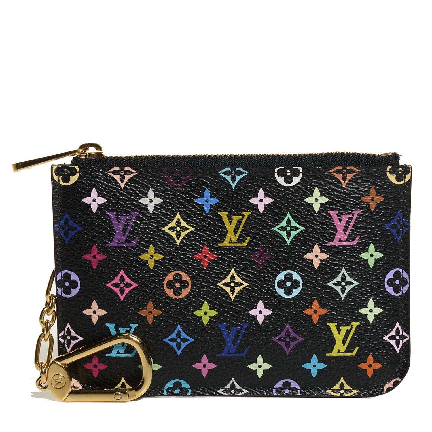 Louis Vuitton Monogram Multicolor Key Pouch Black Violet 1 of 6