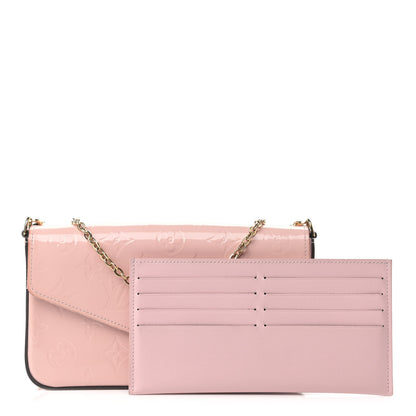Louis Vuitton Vernis Felicie Chain Wallet Rose Ballerine 1 of 10