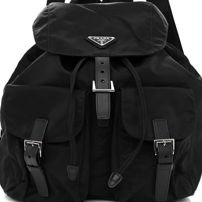 Prada Tessuto Nylon Saffiano Medium Backpack Black 7 of 9