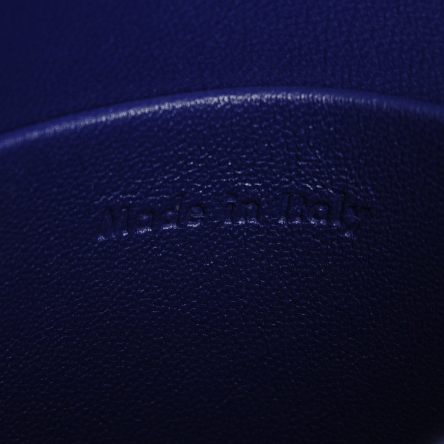 Grained Calfskin Small Trotteur Indigo