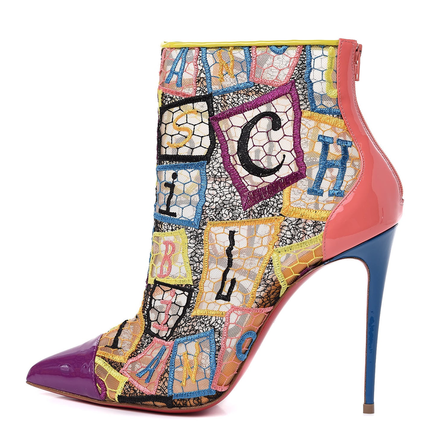 Patent Lace Gipsybootie 100 Ankle Boots 39 Multicolor