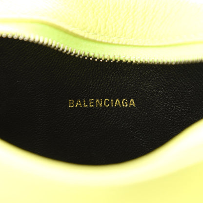 Balenciaga Signature Grained Calfskin Logo XS Ville Camera Bag Acid Green Black 6 of 10