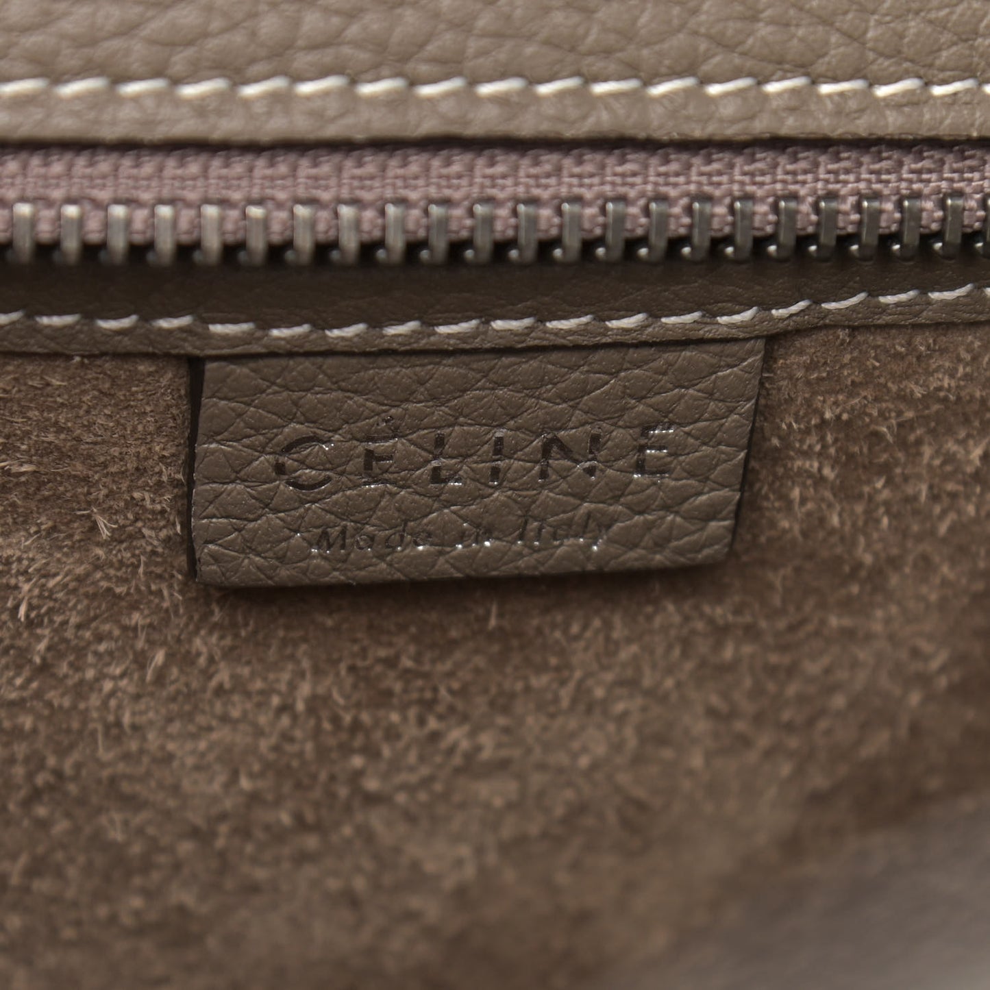 Drummed Calfskin Nano Luggage Souris