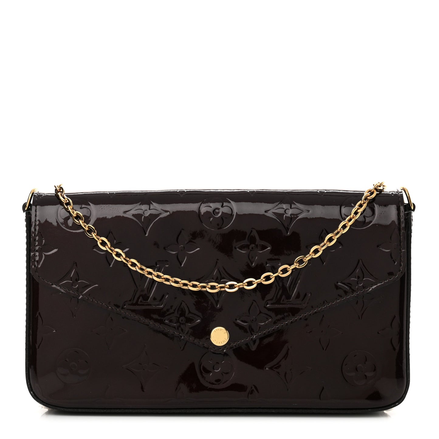 Vernis Pochette Felicie Chain Wallet Amarante
