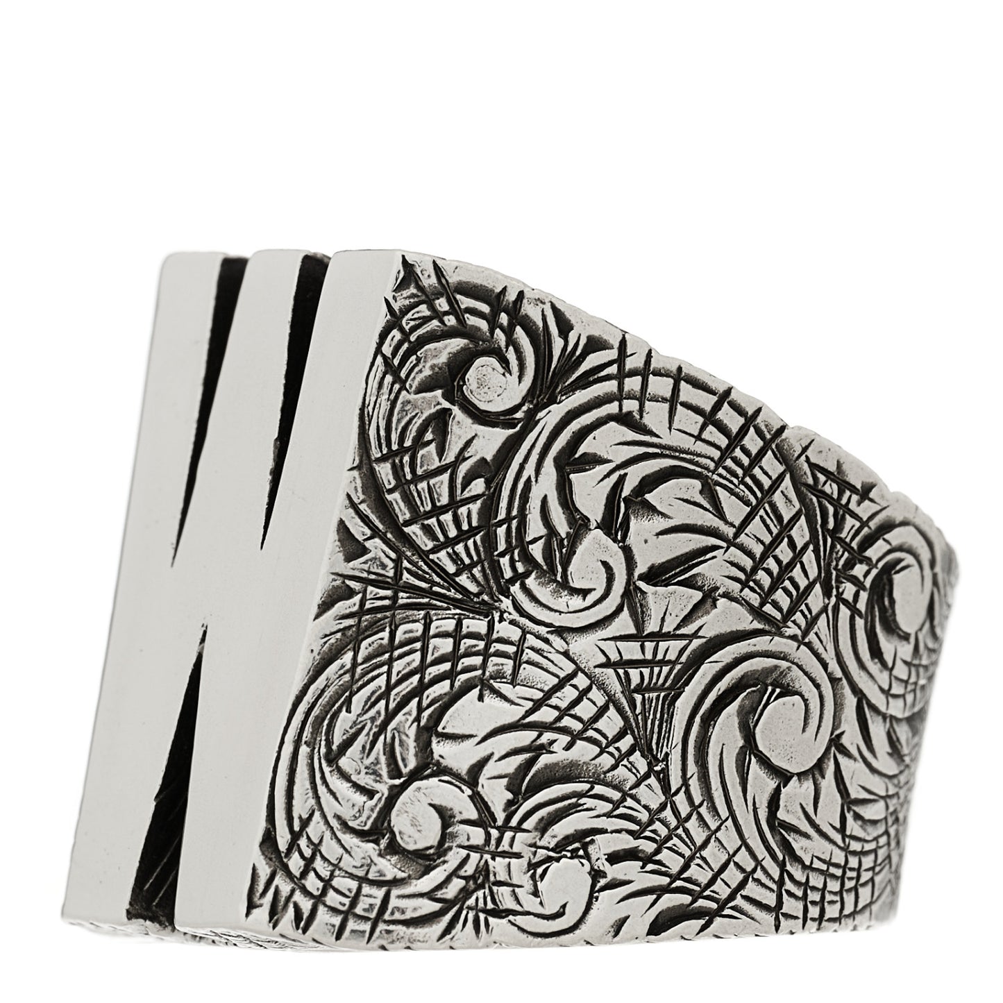 Sterling Silver Letter W Ring 54 7