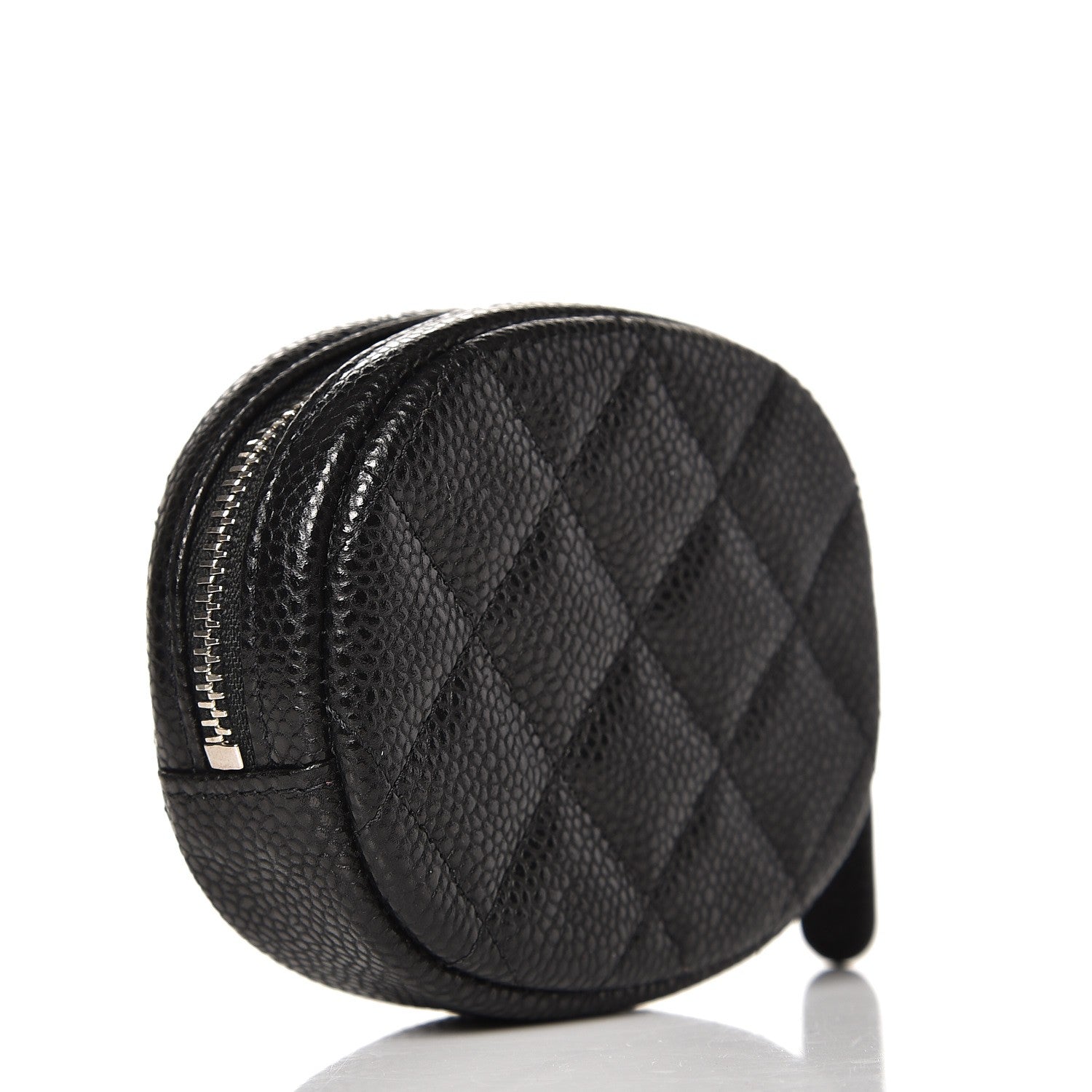 Chanel Caviar Quilted Zip Around Classic Coin Purse Black 3 of 8