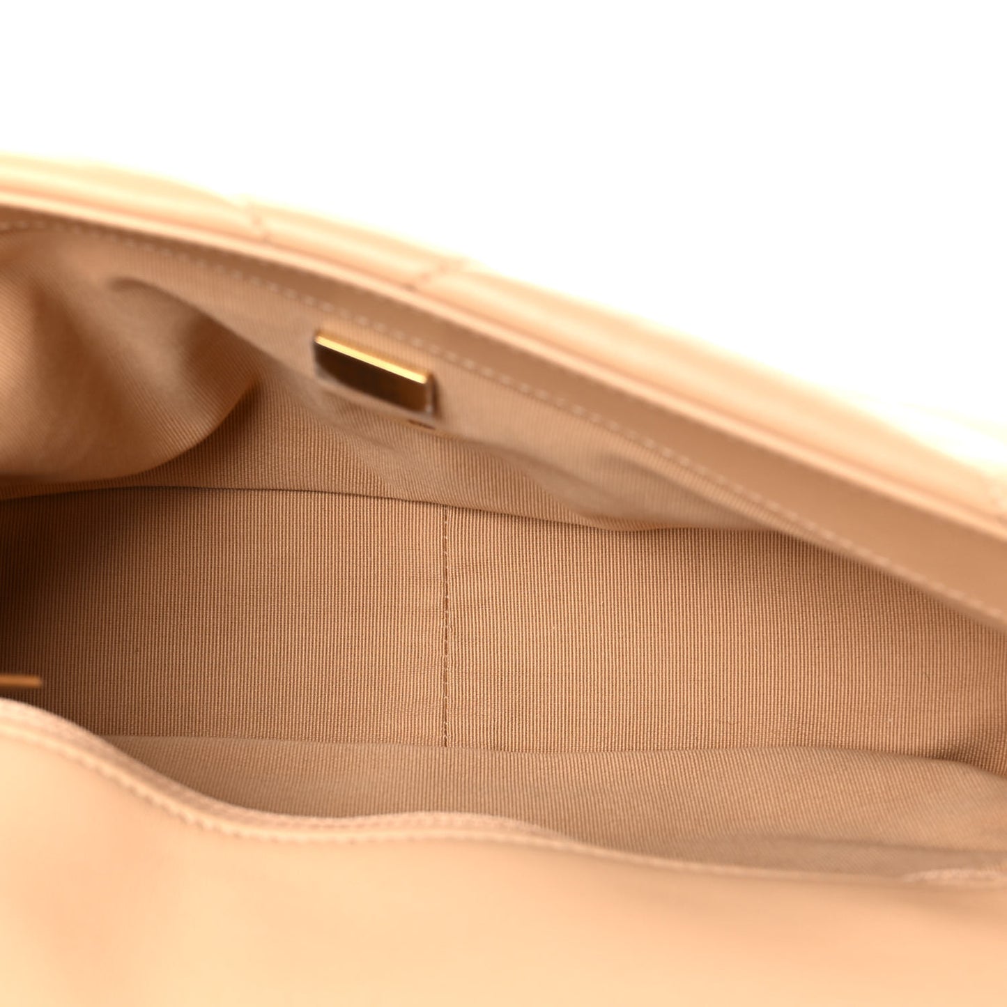 Lambskin Quilted Medium Chanel 19 Flap Beige
