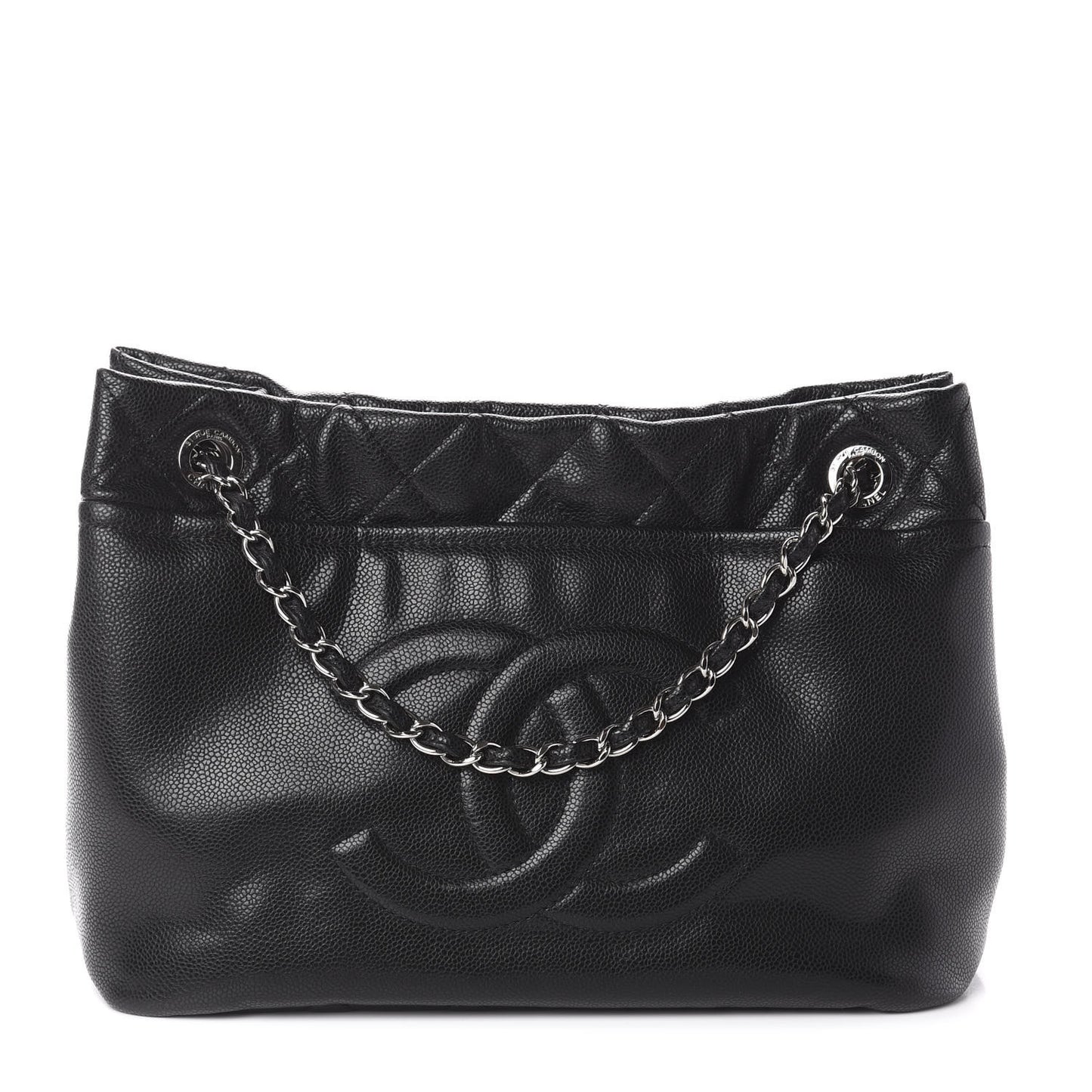 Caviar Quilted CC Timeless Soft Tote Black