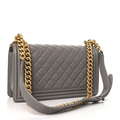 Chanel Caviar Quilted Medium Boy Flap Grey 3 of 10