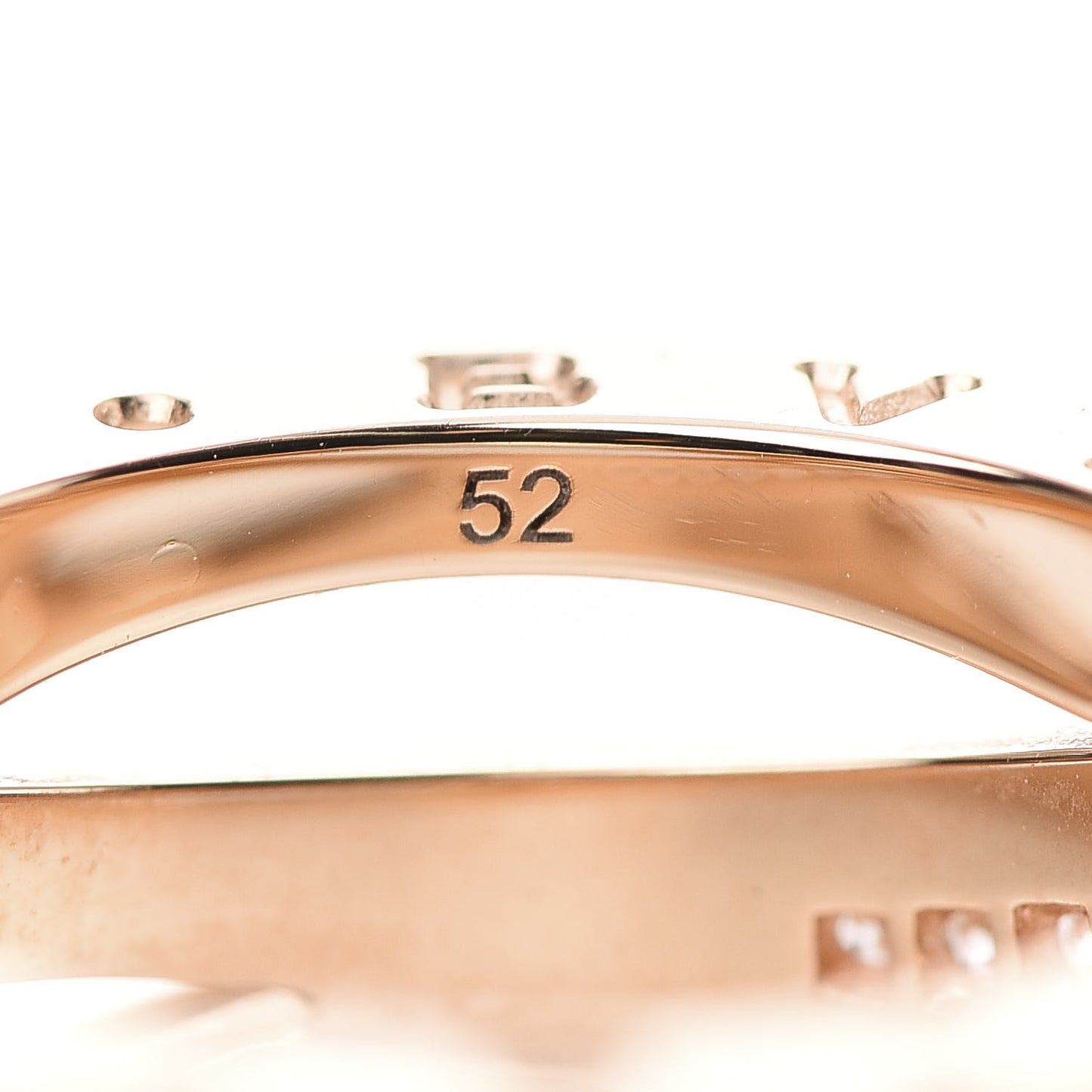 18K Rose Gold Diamond B.Zero1 Legend Pave Ring 52 6