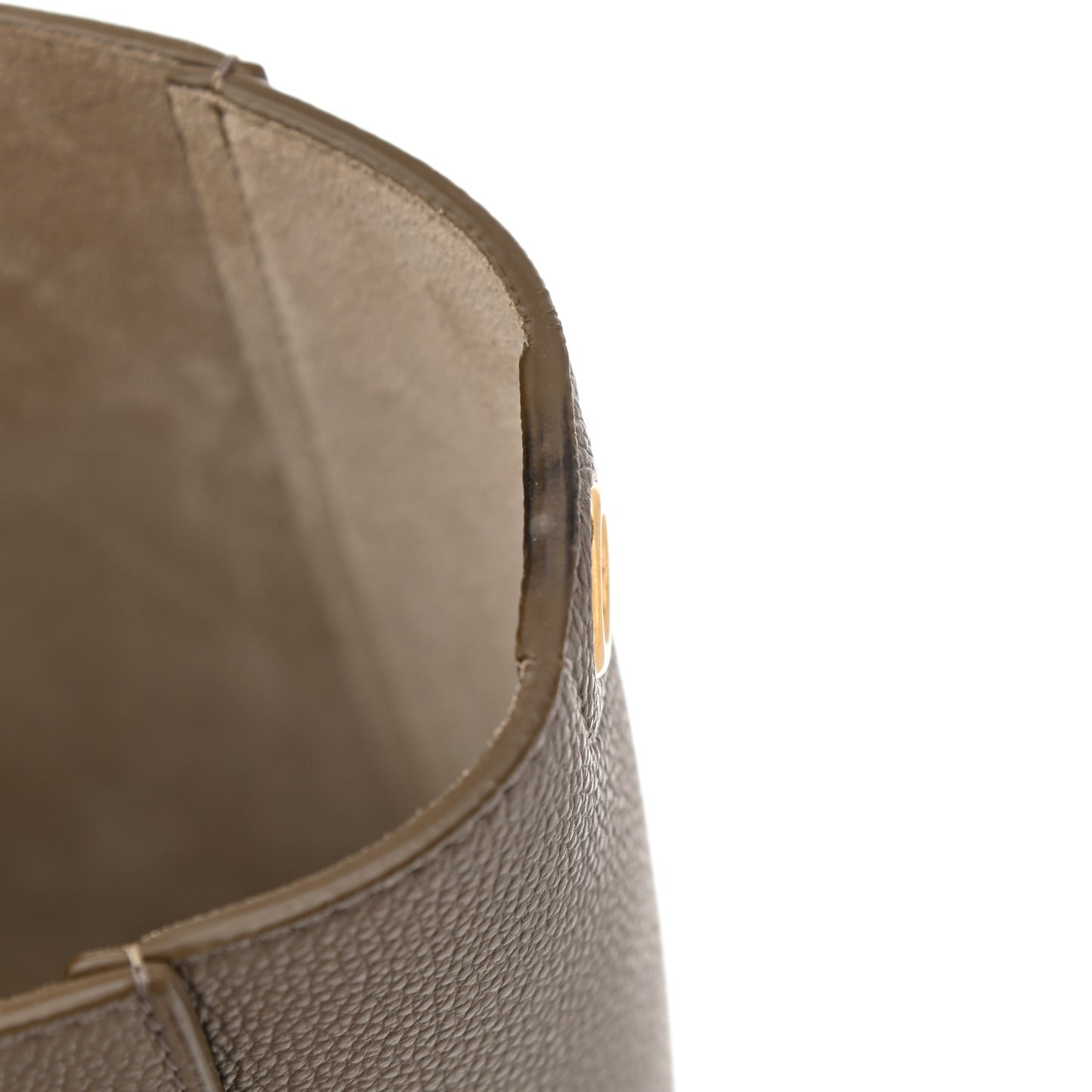 Soft Grained Calfskin Small Sangle Bucket Bag Taupe