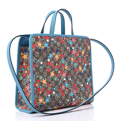 Gucci GG Supreme Monogram Star Print Childrens Tote Blue Multicolor 3 of 9