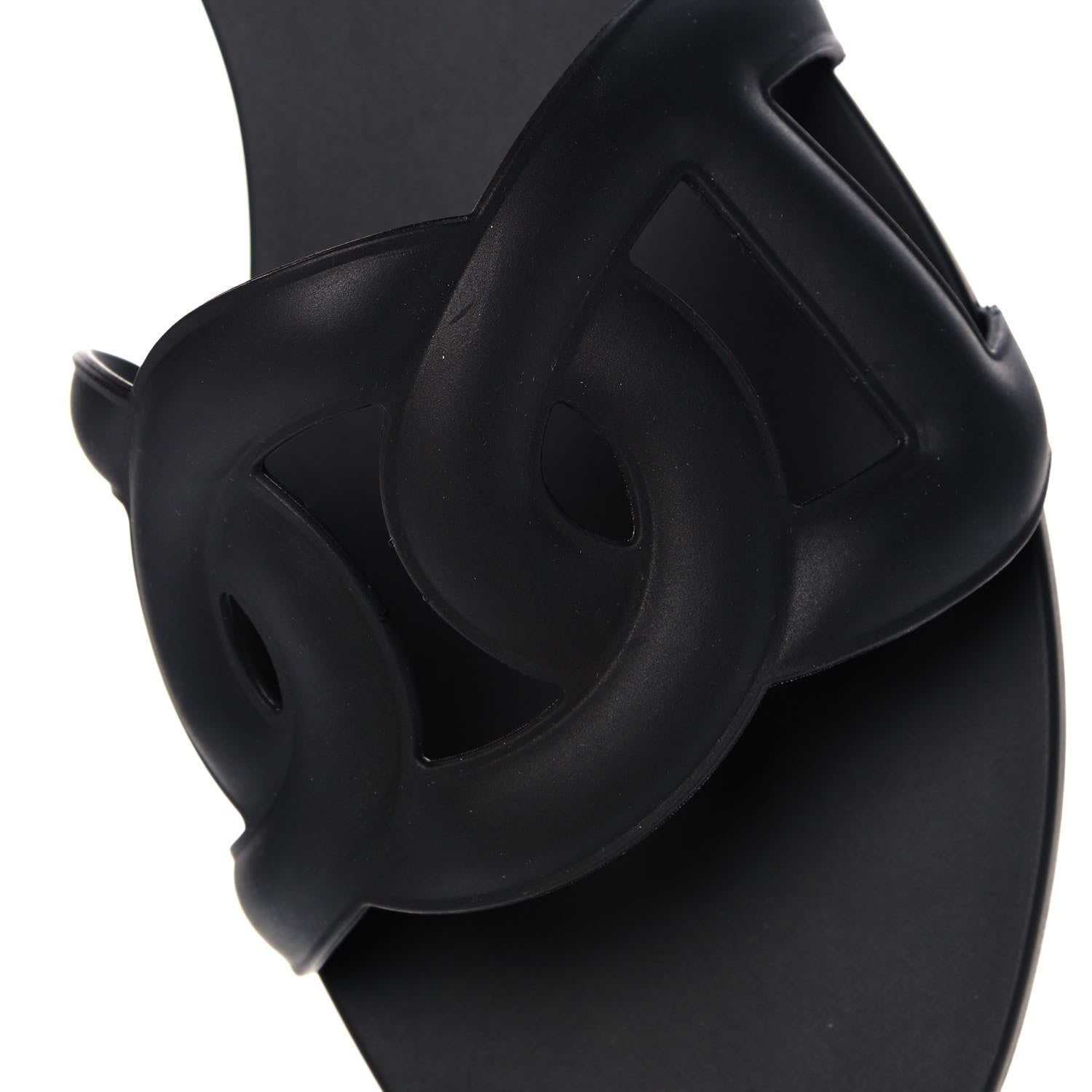 Hermes Rubber Aloha Sandals 37 Black 9 of 11