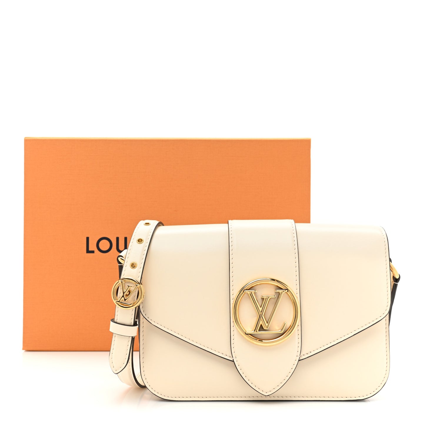 Smooth Calfskin LV Pont 9 Cream