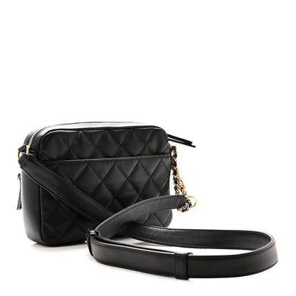 Chanel Calfskin Quilted Large Camera Case Black Black 3 of 10