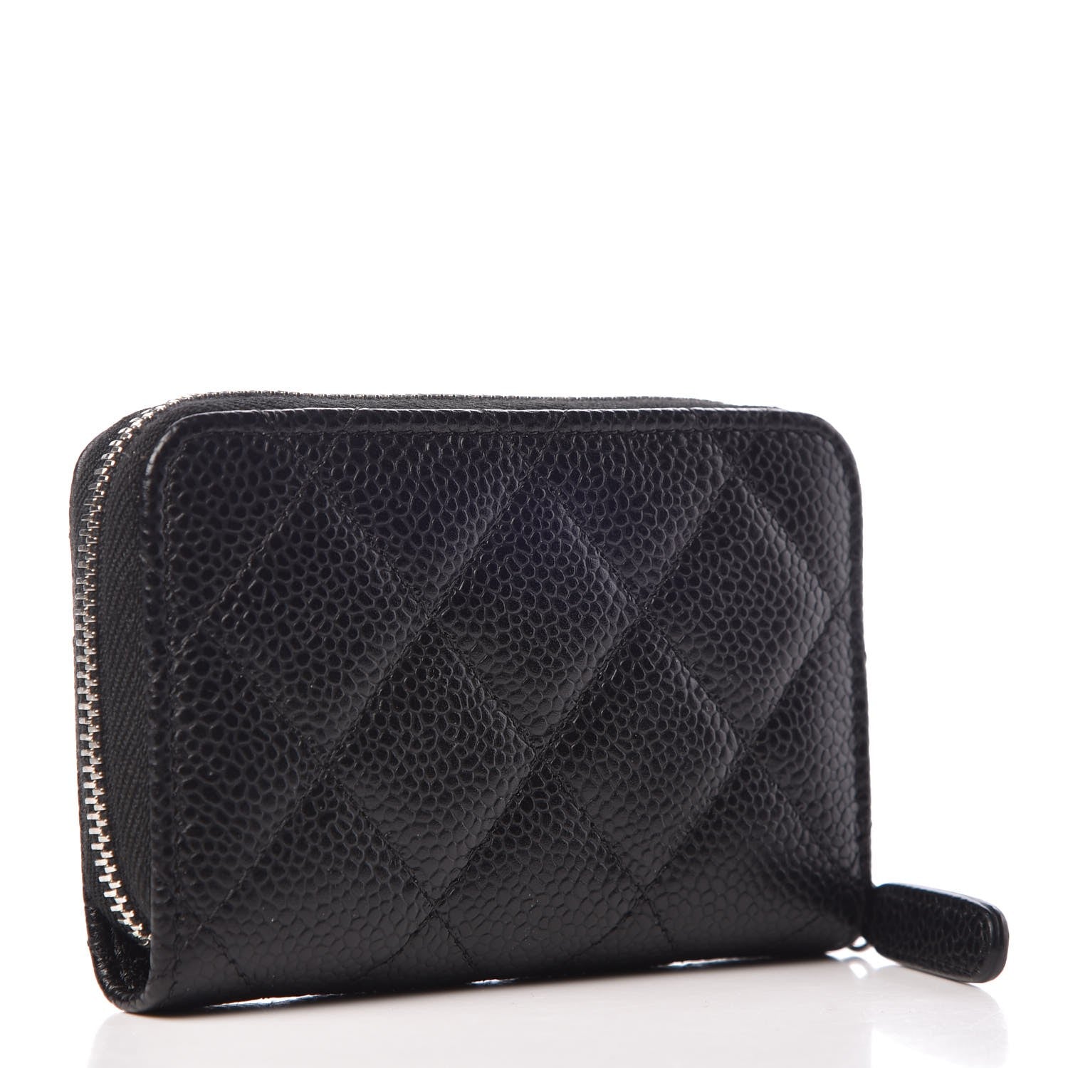 Chanel Caviar Quilted Zip Coin Purse Black 3 of 7
