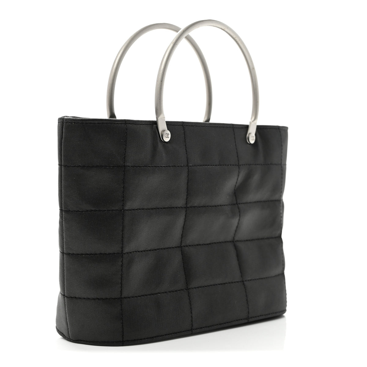 Chanel Nylon Quilted Chocolate Bar Mini Tote Black 3 of 9