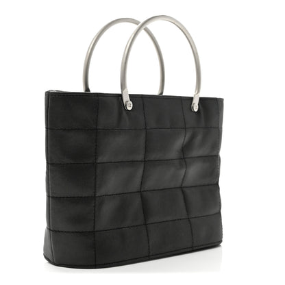 Chanel Nylon Quilted Chocolate Bar Mini Tote Black 3 of 9