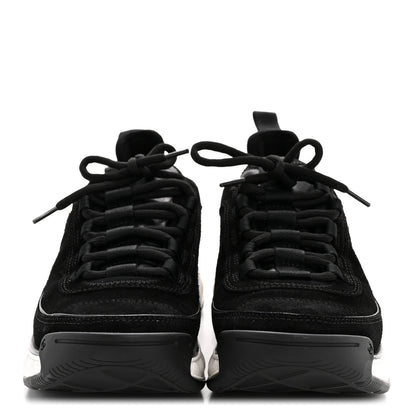 Chanel Suede Calfskin Nylon Grosgrain CC Sneakers 38 Black 3 of 10