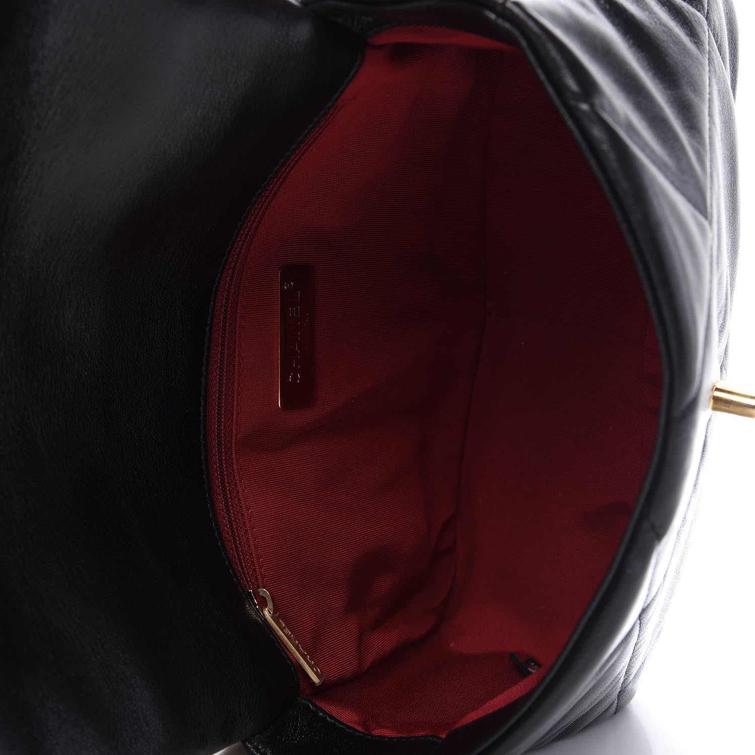 Chanel Goatskin Quilted Medium 19 Flap Black 5 of 11