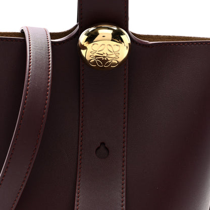 Loewe Calfskin Mini Pebble Bucket Bag Dark Burgundy 7 of 9