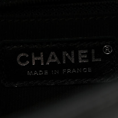 Chanel Calfskin Quilted Large Boy Top Handle Flap Black 6 of 10