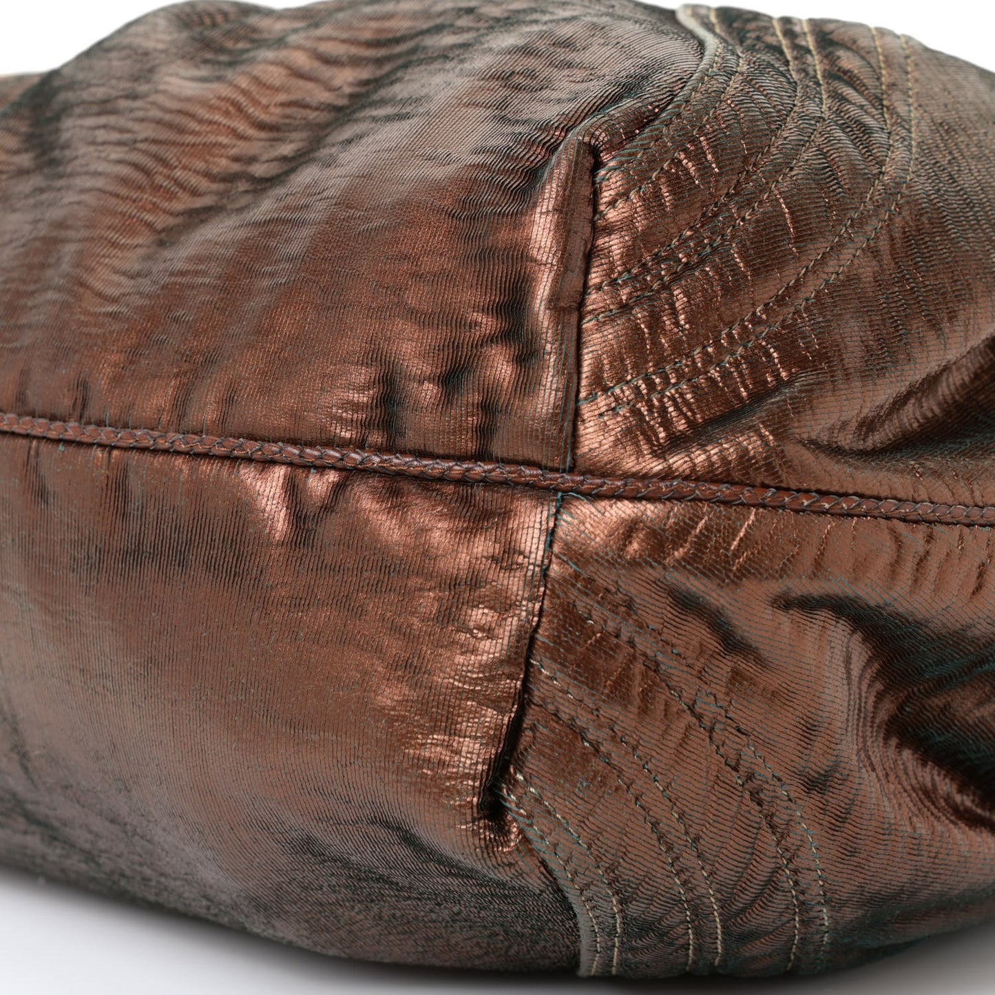 Nappa Fortuny Hologram Spy Tobacco Oro Ambrato