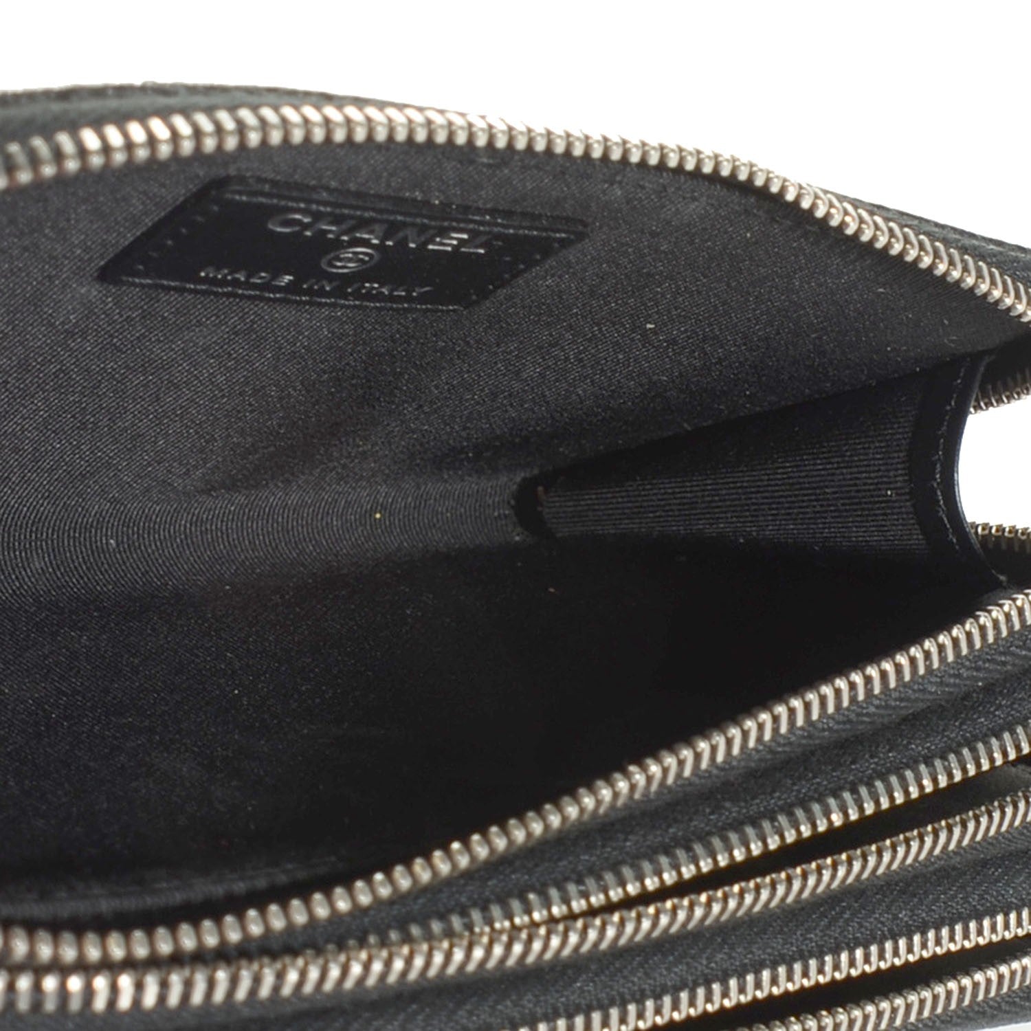 Chanel Caviar Quilted Calfskin Quilted Zip Around Phone Holder Black 6 of 8