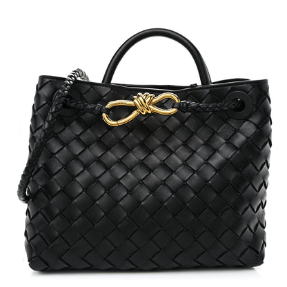 Bottega Veneta Nappa Intrecciato Small Andiamo Shoulder Bag Black 1 of 9