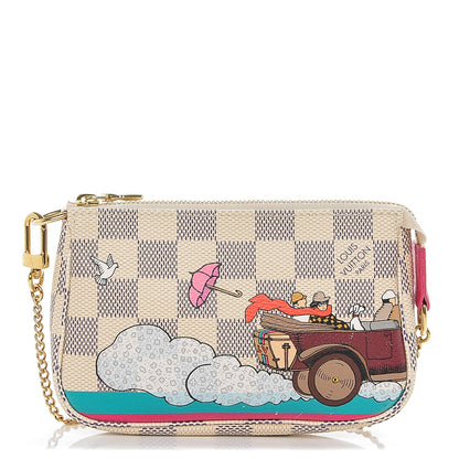 Louis Vuitton Damier Azur 2015 Christmas Animation Mini Pochette Accessories 1 of 7