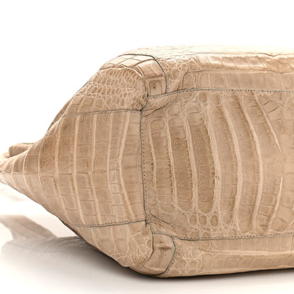 Nancy Gonzalez Crocodile Shoulder Bag Beige 8 of 9