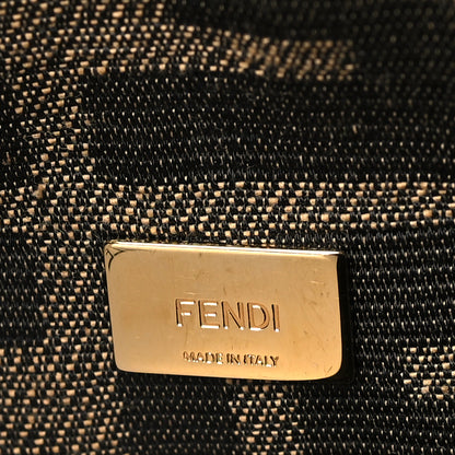Fendi Fabric Jacquard FF 1974 Mini Baguette Tobacco Moro Black 6 of 11