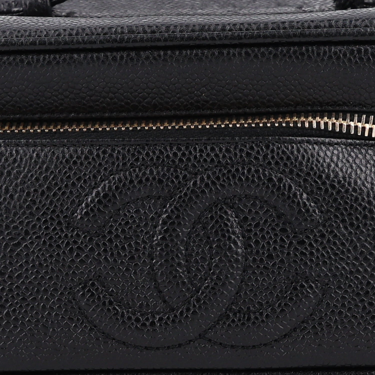 Chanel Caviar CC Vanity Cosmetic Case Black 9 of 11