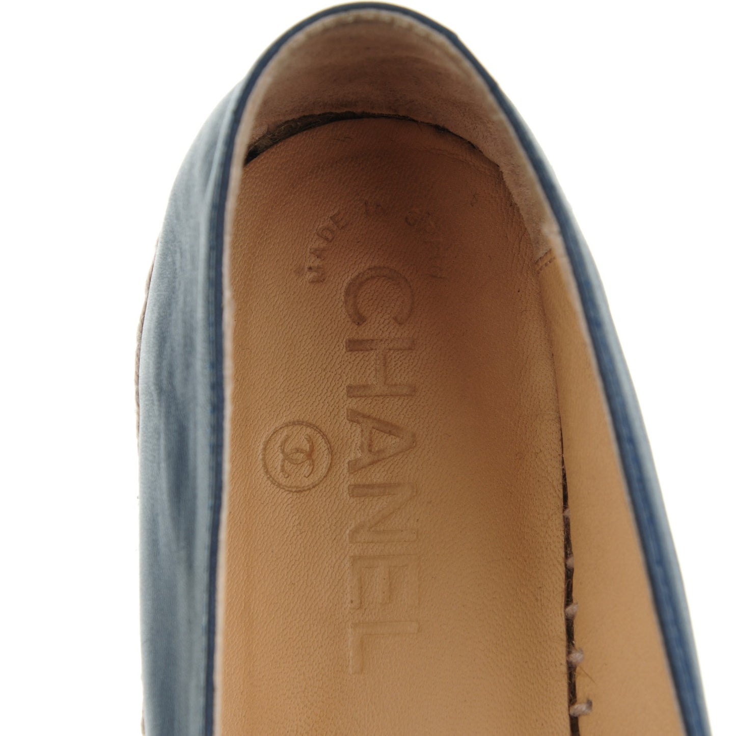 Lambskin CC Espadrilles 39 Dark Navy
