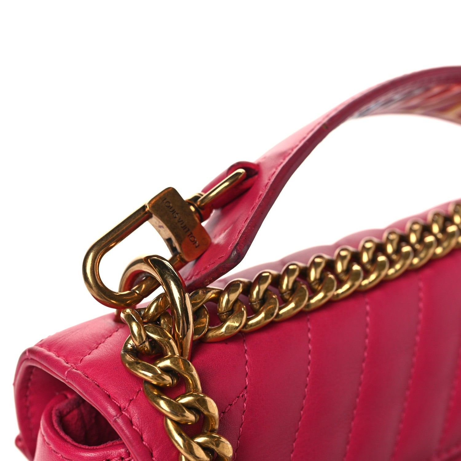 Louis Vuitton Calfskin New Wave Chain MM Rose Freesia 12 of 13